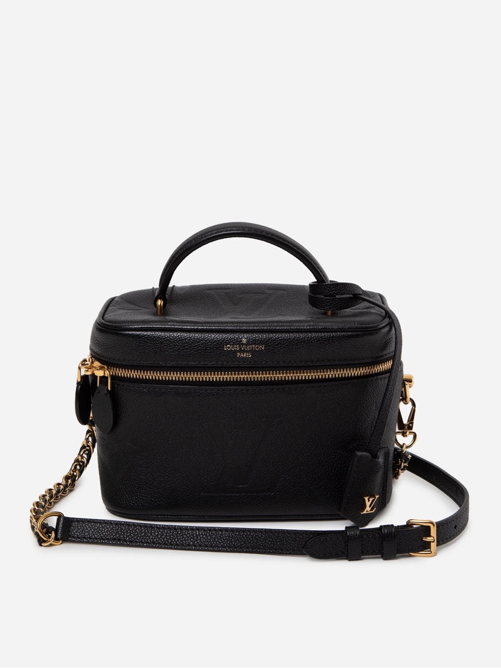 Louis Vuitton Black Empreinte Monogram Giant Vanity PM Top Handle With Strap